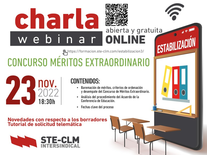 CHARLA ONLINE: Concurso extraordinario de Méritos (Miércoles 23 nov. 18:30 h)