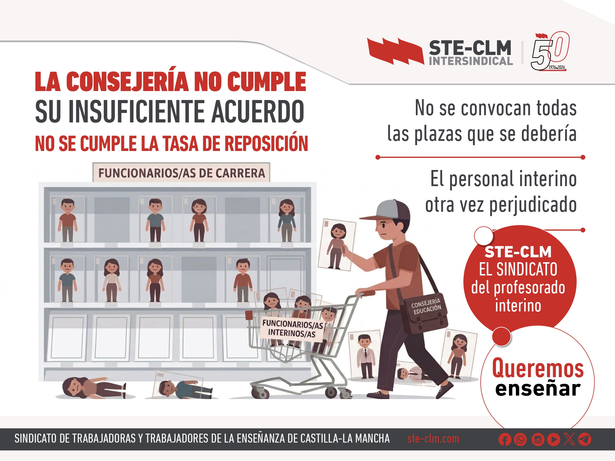 MESA GENERAL: Aprobada OEP de Secundaria y Maestros de 2026 con la ABSTENCIÓN de STE-CLM