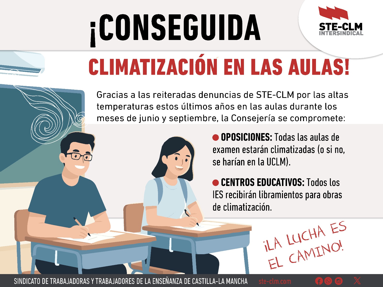 ¡CONSEGUIDA LA CLIMATIZACIÓN DE LAS AULAS!