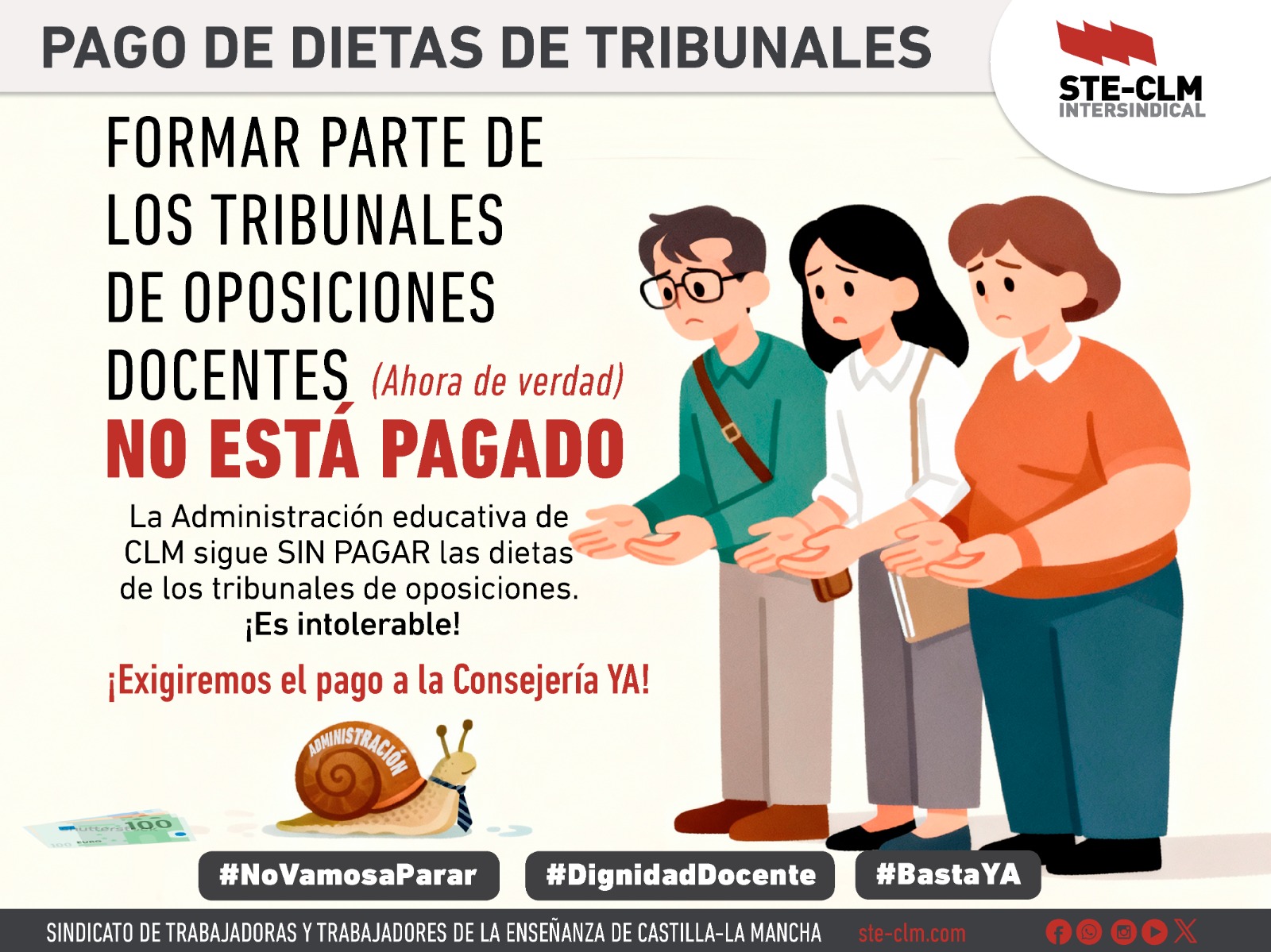 TRIBUNALES OPOSICIONES ¡Siguen sin pagarles las dietas!